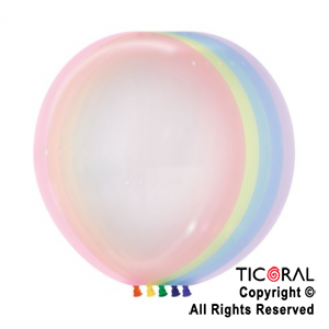 GLOBO S R24 CRISTAL PASTEL 300 SURTIDOS MULTICOLOR x 10